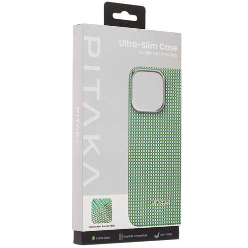 Купить Накладка  Pitaka Ultra-Slim Case для Apple iPhone 16 Pro Max зеленый/голубой  5492731. Характеристики, отзывы и цены в Донецке
