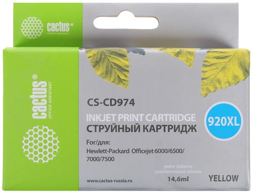 Купить Картридж Cactus CS-CD974 желтый  7942673. Характеристики, отзывы и цены в Донецке