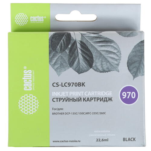 Купить Картридж Cactus CS-LC970BK черный  7974824. Характеристики, отзывы и цены в Донецке