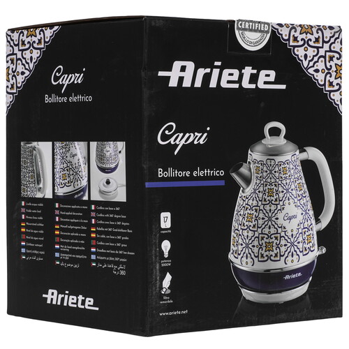 Купить Электрочайник Ariete Capri 2869/0C белый  9267730. Характеристики, отзывы и цены в Донецке
