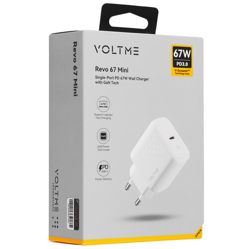 Купить Сетевое зарядное устройство VOLTME Revo 67 Mini белый  9211004. Характеристики, отзывы и цены в Донецке