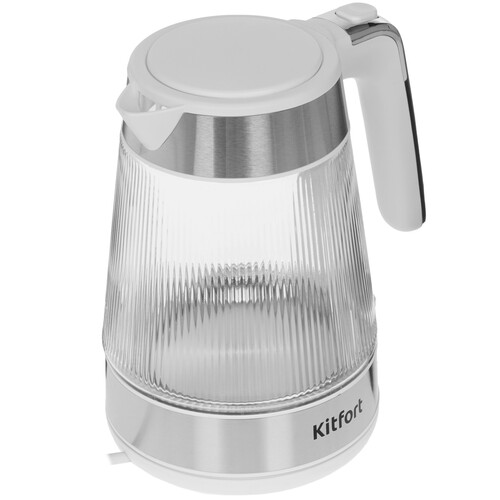 Купить Электрочайник Kitfort КТ-6682 белый  9212784. Характеристики, отзывы и цены в Донецке