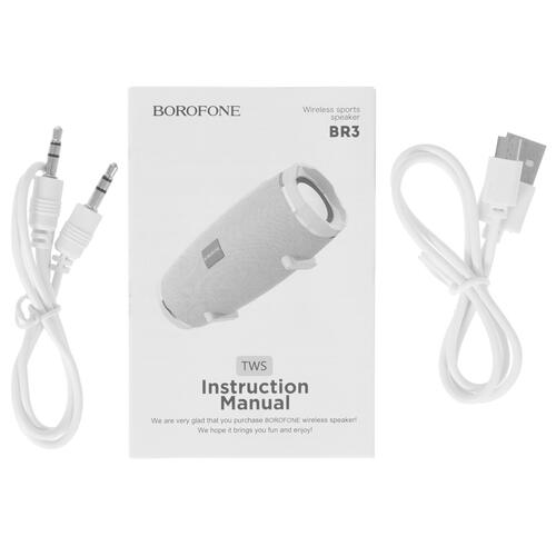 Купить Портативная колонка Borofone BR3 Rich, серый  5371159. Характеристики, отзывы и цены в Донецке