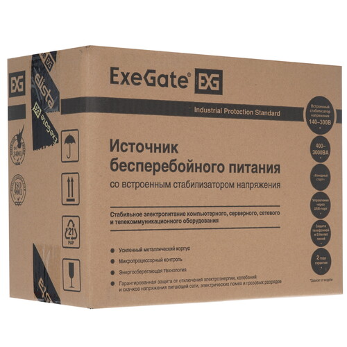 Купить ИБП ExeGate Power Back BNB-400.LED.AVR.EURO  5400550. Характеристики, отзывы и цены в Донецке