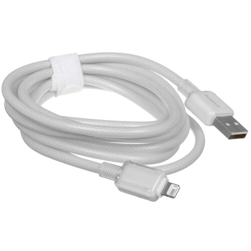 Купить Кабель круглый Baseus Lightning 8-pin - USB 2.0 Type-A белый 2 м  5627596. Характеристики, отзывы и цены в Донецке