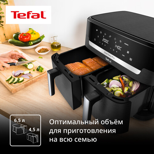 Купить Аэрогриль Tefal EY9428E0 черный  9272104. Характеристики, отзывы и цены в Донецке