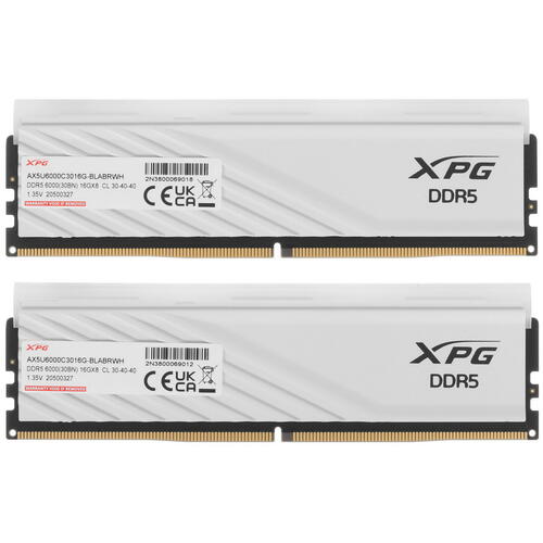 Купить Оперативная память ADATA XPG Lancer Blade RGB [AX5U6000C3016G-DTLABRWH] 32 ГБ  5427597. Характеристики, отзывы и цены в Донецке