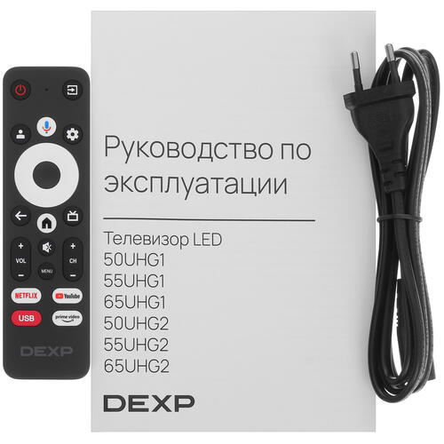 Купить 55" (139 см) Телевизор DEXP 55UHG2 черный  5410383. Характеристики, отзывы и цены в Донецке
