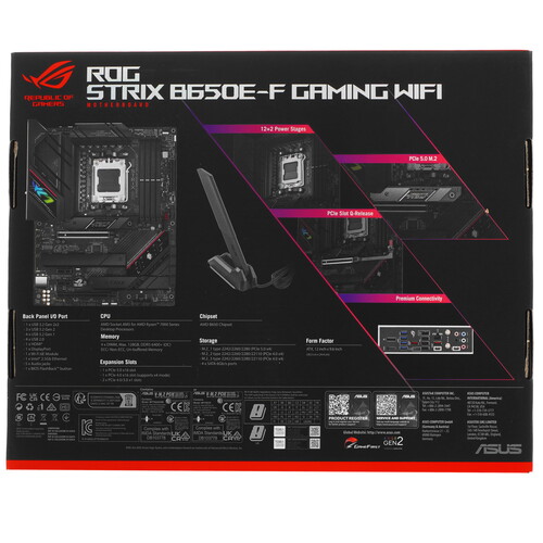 Купить Материнская плата ASUS ROG STRIX B650E-F GAMING WIFI  5084597. Характеристики, отзывы и цены в Донецке
