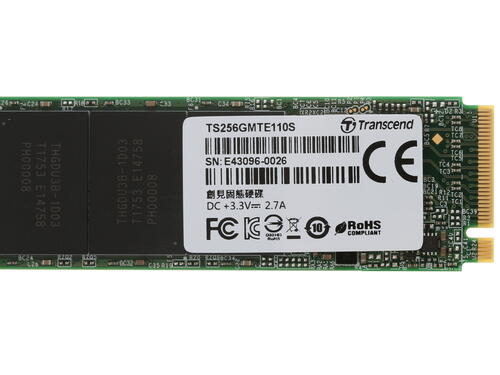 Купить 256 ГБ M.2 NVMe накопитель Transcend MTE110S [TS256GMTE110S]  1255825. Характеристики, отзывы и цены в Донецке