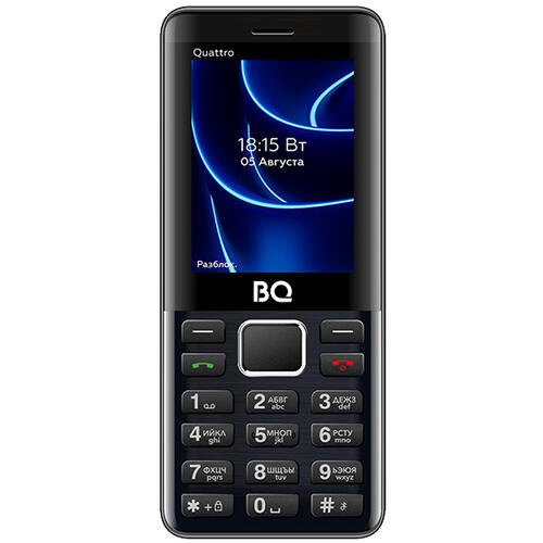 Купить Сотовый телефон BQ 2453 Quattro черный  9116335. Характеристики, отзывы и цены в Донецке