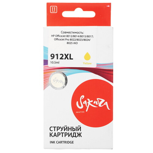 Купить Картридж Sakura 3YL83AE (№912XL Yellow) желтый  9159174. Характеристики, отзывы и цены в Донецке