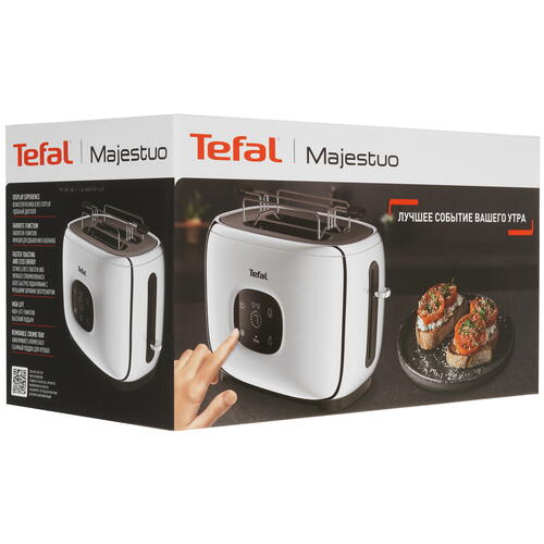 Купить Тостер Tefal Majestuo TT883D10 серебристый  9071489. Характеристики, отзывы и цены в Донецке