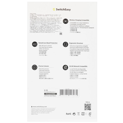 Купить Накладка  SwitchEasy для Apple iPhone 15 черный/прозрачный  9106812. Характеристики, отзывы и цены в Донецке