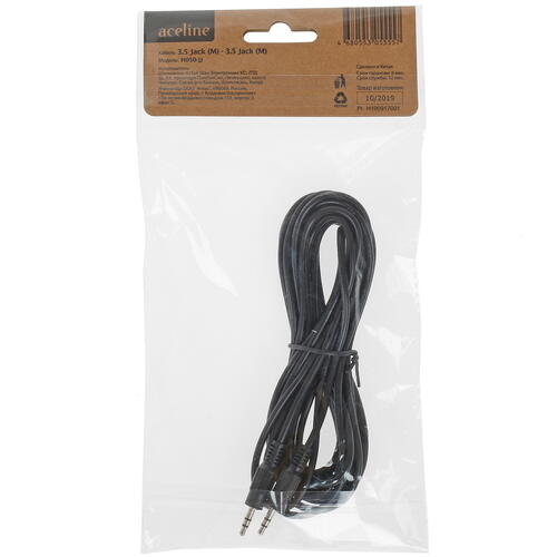 Купить Кабель   Aceline 3.5 mm jack - 3.5 mm jack черный  1380017. Характеристики, отзывы и цены в Донецке