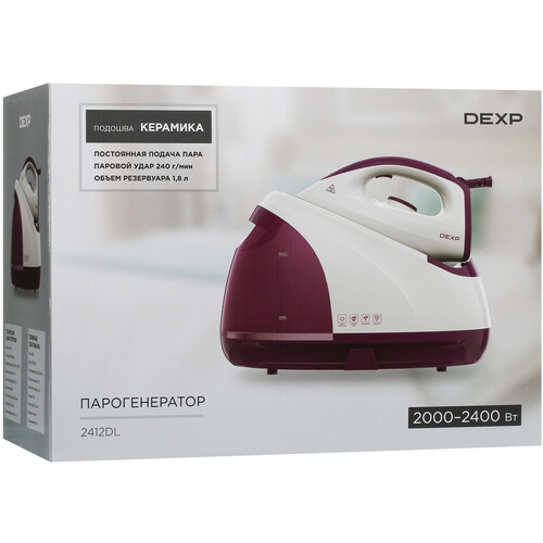 Купить Парогенератор DEXP 2412DL фиолетовый  5412346. Характеристики, отзывы и цены в Донецке