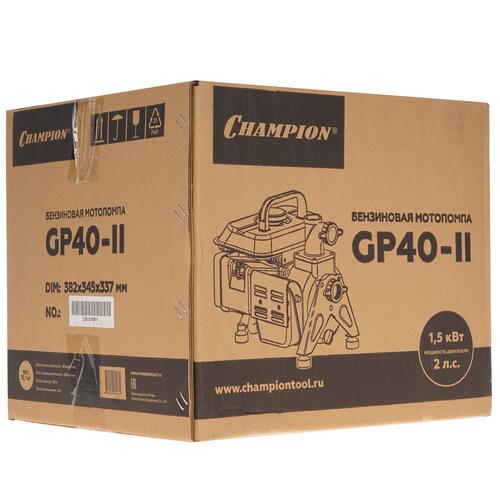 Купить Мотопомпа Champion GP40-II  1215714. Характеристики, отзывы и цены в Донецке