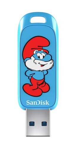 Купить Память USB Flash 128 ГБ Sandisk Smurf  5635909. Характеристики, отзывы и цены в Донецке