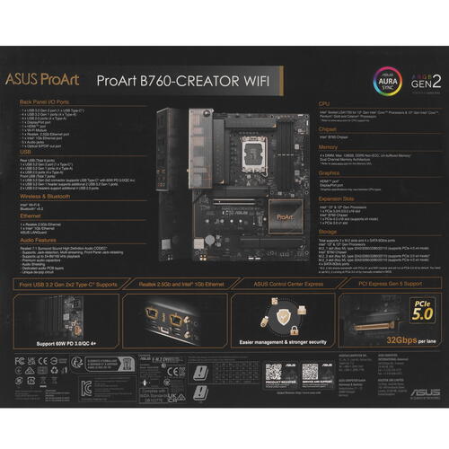 Купить Материнская плата ASUS ProArt B760-CREATOR WIFI  5432895. Характеристики, отзывы и цены в Донецке