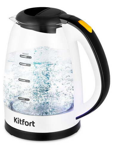 Купить Электрочайник Kitfort КТ-6637 белый  9083348. Характеристики, отзывы и цены в Донецке