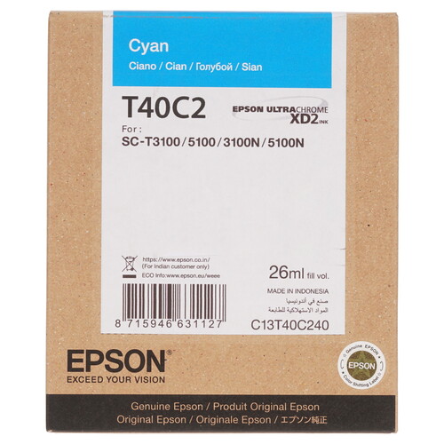 Купить Картридж Epson T40C голубой  1691169. Характеристики, отзывы и цены в Донецке