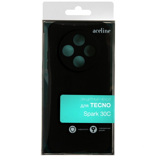 Купить Накладка  Aceline Fresh для Tecno SPARK 30C черный  5487864. Характеристики, отзывы и цены в Донецке