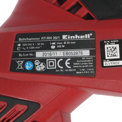 Купить Перфоратор Einhell RT-RH 20/1  7999279. Характеристики, отзывы и цены в Донецке