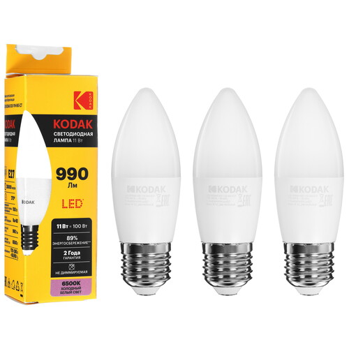 Купить Комплект светодиодных ламп Kodak B35-11W-865-E27  9305912. Характеристики, отзывы и цены в Донецке
