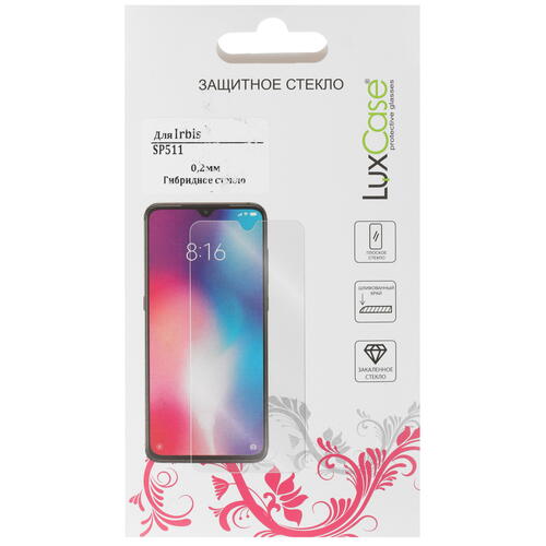 Купить Защитное гибридное стекло LuxCase для экрана IRBIS SP511  4814201. Характеристики, отзывы и цены в Донецке