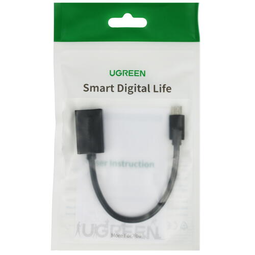 Купить OTG-кабель Ugreen черный  5025791. Характеристики, отзывы и цены в Донецке