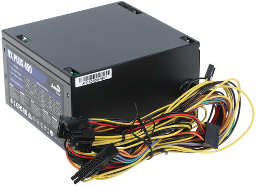 Купить Блок питания AeroCool VX PLUS 450W [VX-450 PLUS] черный  1217707. Характеристики, отзывы и цены в Донецке
