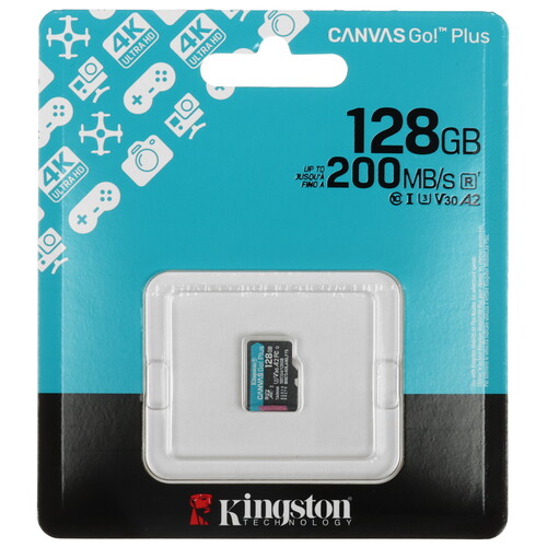 Купить Карта памяти Kingston Canvas Go! Plus microSDXC 128 ГБ  5632475. Характеристики, отзывы и цены в Донецке