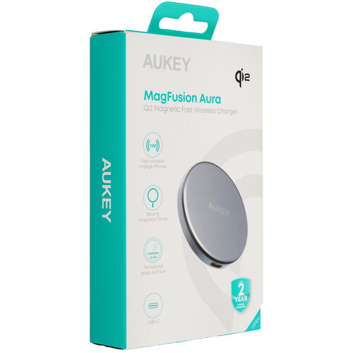 Купить Беспроводное зарядное устройство Aukey MagFusion Aura серый  5600090. Характеристики, отзывы и цены в Донецке