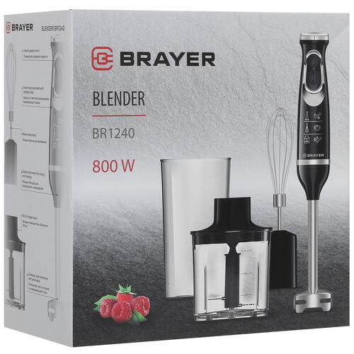 Купить Блендер погружной BRAYER BR1240 черный  8167470. Характеристики, отзывы и цены в Донецке