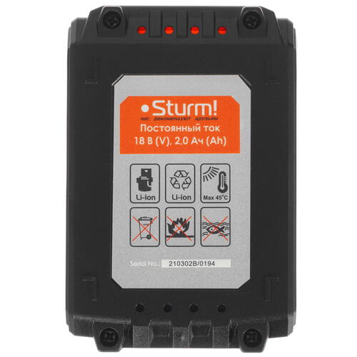 Купить Аккумулятор Sturm! SBP1802 1BatterySystem 18V  5370924. Характеристики, отзывы и цены в Донецке