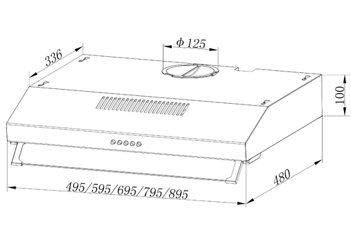 Купить Вытяжка подвесная ELIKOR ECO BK 60 черный  9106558. Характеристики, отзывы и цены в Донецке