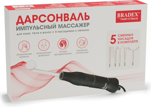 Купить Дарсонваль BRADEX KZ1175 черный  9310400. Характеристики, отзывы и цены в Донецке