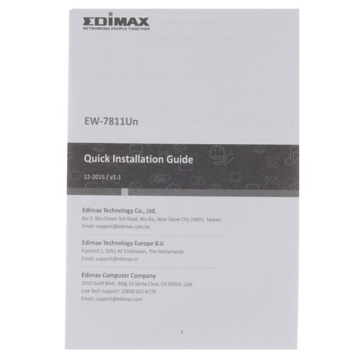 Купить Wi-Fi адаптер Edimax EW-7811Un  7949356. Характеристики, отзывы и цены в Донецке
