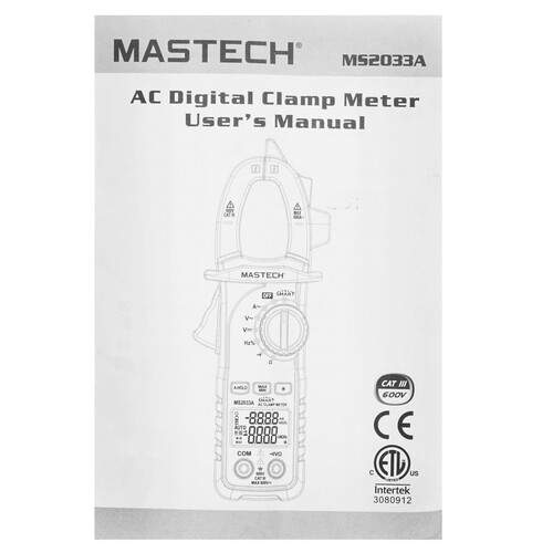 Купить Клещи токоизмерительные MASTECH MS2033A SMART  9110933. Характеристики, отзывы и цены в Донецке
