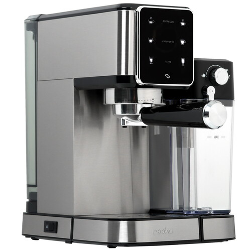 Купить Кофеварка рожковая Reoka RKEM-500 серебристый  9071638. Характеристики, отзывы и цены в Донецке