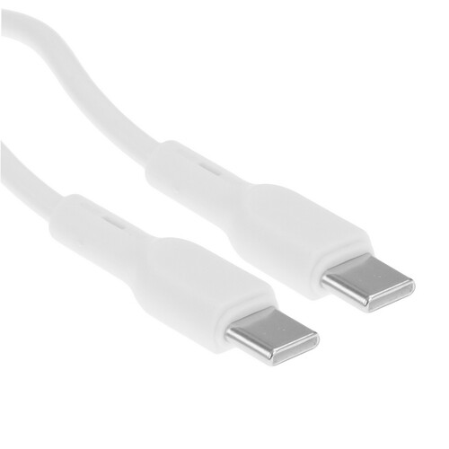 Купить Кабель круглый BoraSCO USB Type-C - USB Type-C белый 1 м  5614059. Характеристики, отзывы и цены в Донецке