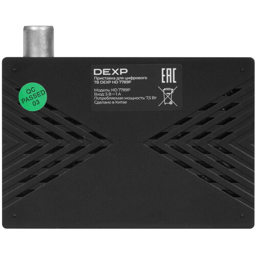 Купить Приставка для цифрового ТВ DEXP HD 7789P черный  5494093. Характеристики, отзывы и цены в Донецке