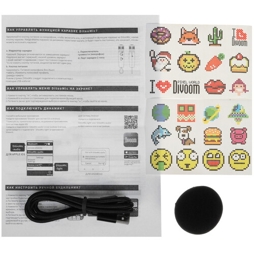 Купить Портативная колонка Divoom Ditoo Mic, голубой  9979865. Характеристики, отзывы и цены в Донецке