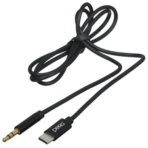 Купить Кабель   Pero USB Type-C - jack 3.5 мм черный  5365823. Характеристики, отзывы и цены в Донецке