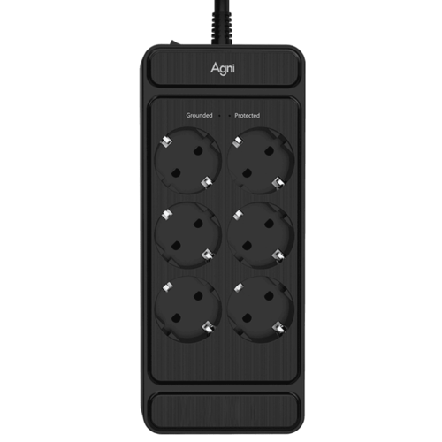 Купить Сетевой фильтр AGNI TP-FS6E черный  9289293. Характеристики, отзывы и цены в Донецке