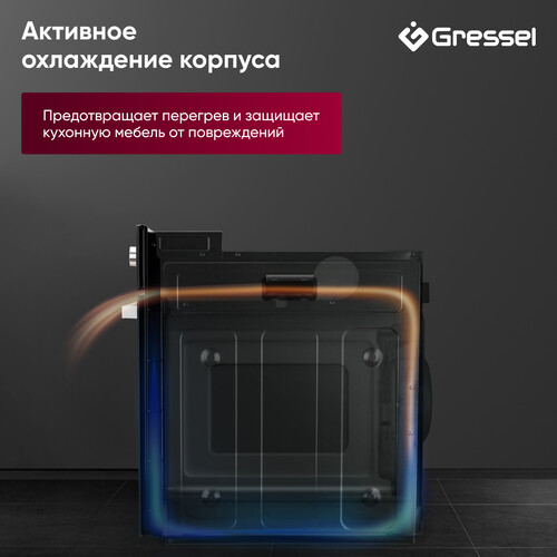 Купить Электрический духовой шкаф GRESSEL RU477EM59001 серебристый  9284042. Характеристики, отзывы и цены в Донецке