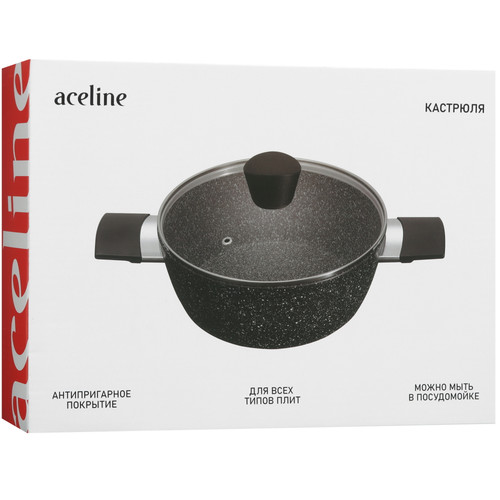 Купить Кастрюля Aceline A3C20 2 л 20 см серый  9297577. Характеристики, отзывы и цены в Донецке