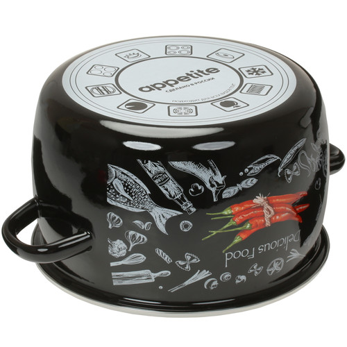 Купить Кастрюля TM Appetite Chilli 5.5 л 18 см черный  4817153. Характеристики, отзывы и цены в Донецке