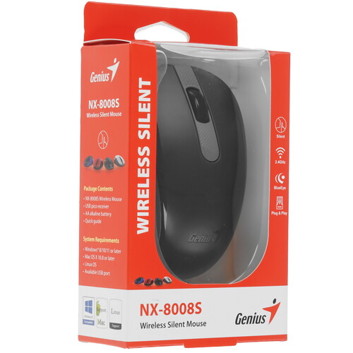 Купить Мышь беспроводная Genius NX-8008S  9140253. Характеристики, отзывы и цены в Донецке