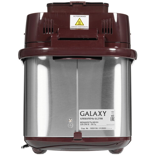 Купить Хлебопечь Galaxy GL2700 серебристый  8188793. Характеристики, отзывы и цены в Донецке